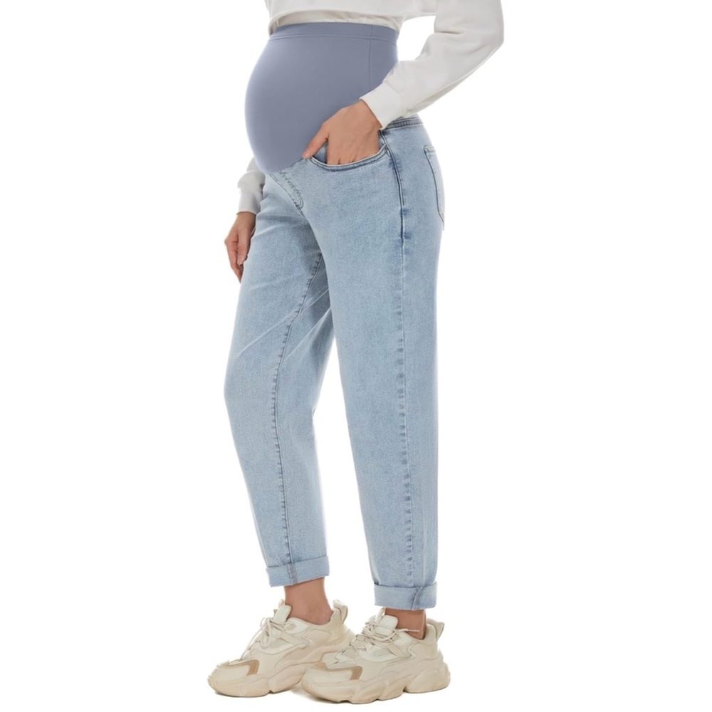 PoshGlam | Light Blue Maternity Jeans